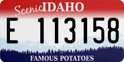 ID license plate E113158
