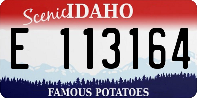 ID license plate E113164