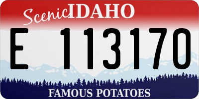 ID license plate E113170