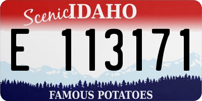ID license plate E113171