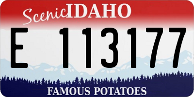 ID license plate E113177