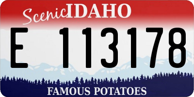 ID license plate E113178