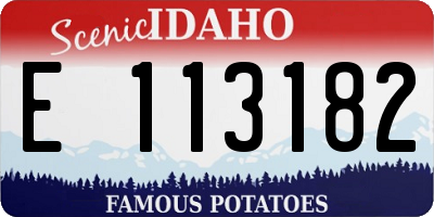 ID license plate E113182