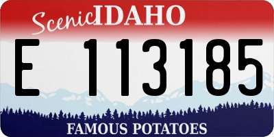 ID license plate E113185