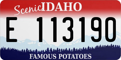 ID license plate E113190
