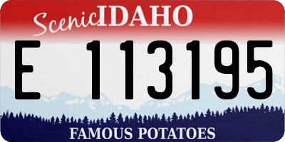 ID license plate E113195