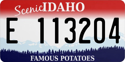 ID license plate E113204