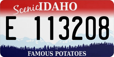 ID license plate E113208
