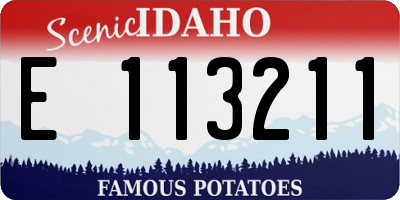 ID license plate E113211
