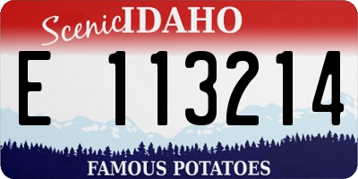 ID license plate E113214