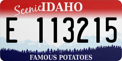 ID license plate E113215