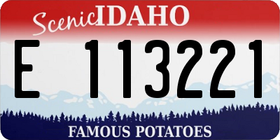 ID license plate E113221