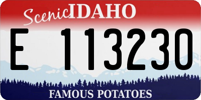 ID license plate E113230