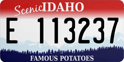 ID license plate E113237