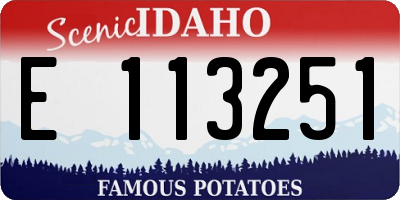 ID license plate E113251