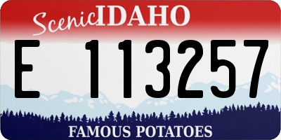 ID license plate E113257