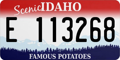 ID license plate E113268