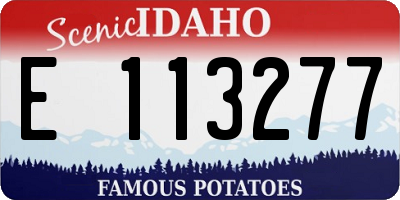 ID license plate E113277