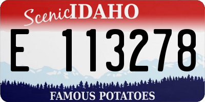 ID license plate E113278
