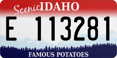ID license plate E113281