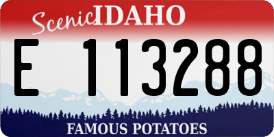 ID license plate E113288