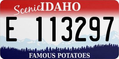 ID license plate E113297