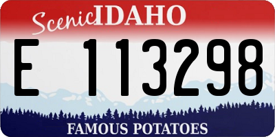 ID license plate E113298