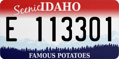 ID license plate E113301