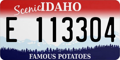 ID license plate E113304