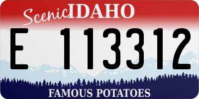 ID license plate E113312