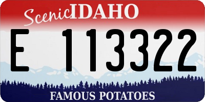 ID license plate E113322