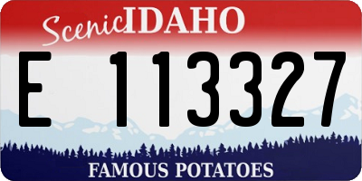 ID license plate E113327