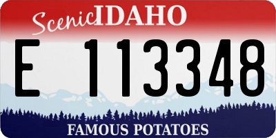 ID license plate E113348