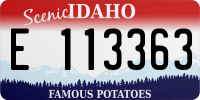 ID license plate E113363