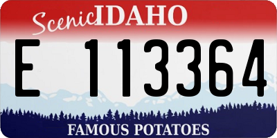 ID license plate E113364