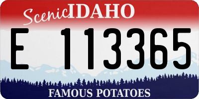 ID license plate E113365