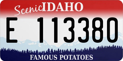 ID license plate E113380