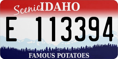 ID license plate E113394