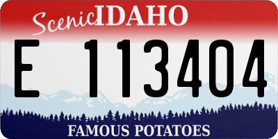 ID license plate E113404