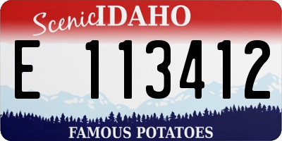 ID license plate E113412