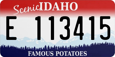 ID license plate E113415