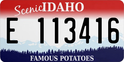 ID license plate E113416