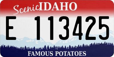 ID license plate E113425