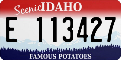ID license plate E113427