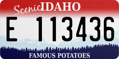 ID license plate E113436