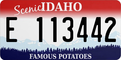 ID license plate E113442