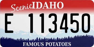 ID license plate E113450