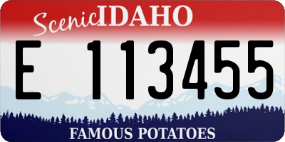 ID license plate E113455