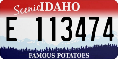 ID license plate E113474
