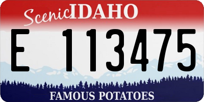 ID license plate E113475